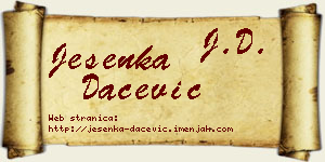 Jesenka Dačević vizit kartica